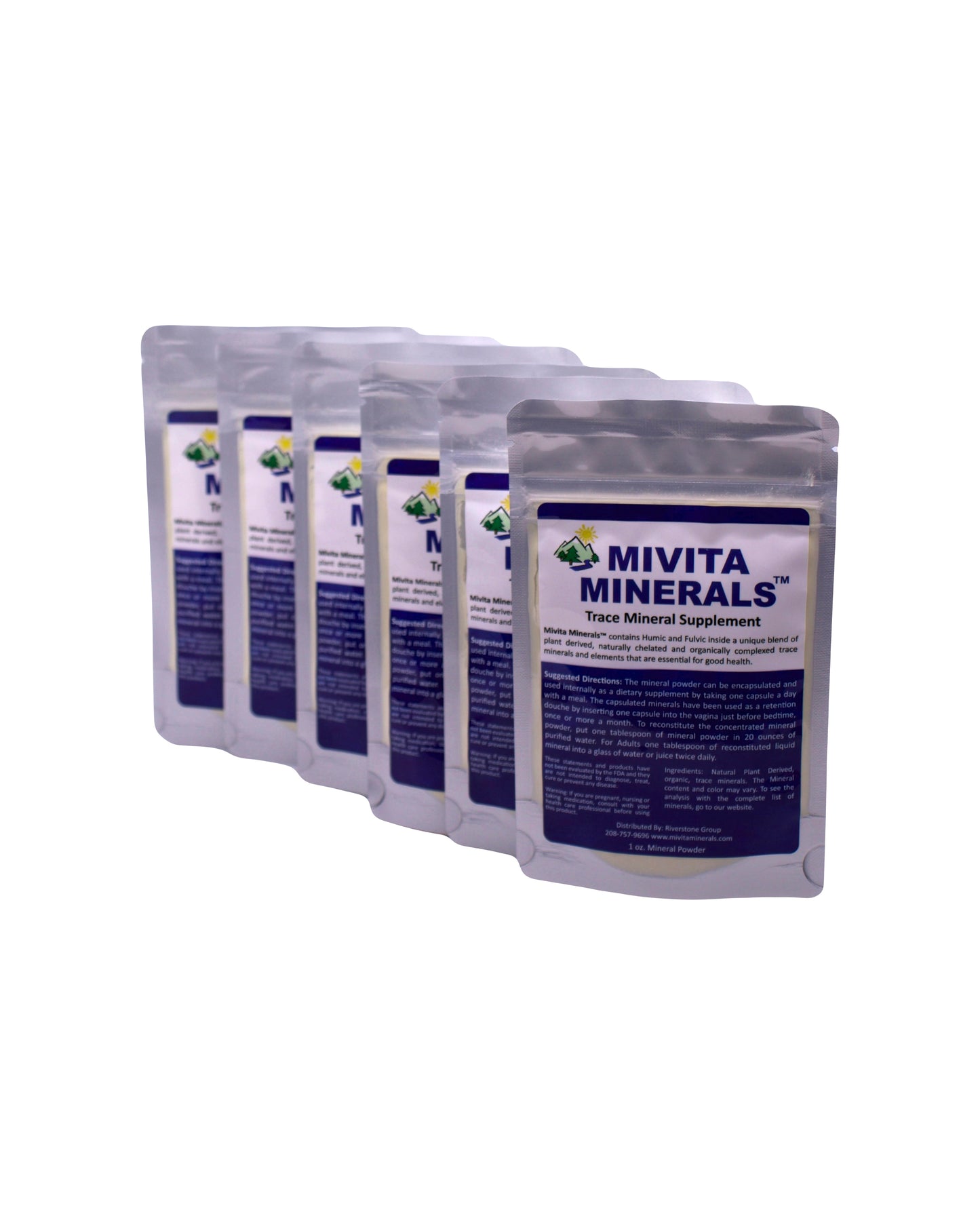 Mivita Minerals powder concentrate case (6- 1oz. bags) includes a 10% discount